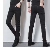 Vaqueros casuales ajustados de estilo coreano para hombre 2023: pantalones de moda que combinan con todo 32 negro