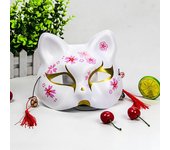 Máscara de zorro japonesa para mascarada, festival de Halloween, accesorio de cosplay de media cara, disfraz de Anime Demon Slayer, accesorio para festival