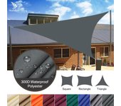 Toldo triangular de vela de sombra de 5/3,6/3/2 m, impermeable, con protección UV del 98 %, con cuerda gratis, para jardín, patio, pérgola y cenador. 200x200x200CM