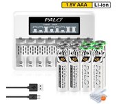 Batería de iones de litio recargable AAA de 1,5 V, voltaje constante, pilas de litio AAA de 3 A para linterna, MP4, coche de juguete, control remoto