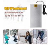 USB Heated Pad Gloves Heater 5V /3.8- 5V Gloves Heated Pad 2 in1 Warming Heating Pad Carbon Fiber Heating Cloth for Winter