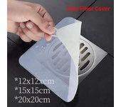 Cubierta de silicona gruesa para drenaje de suelo, desodorante transparente para baño, sello a prueba de insectos, fregadero de tubería de alcantarillado doméstico, cubierta de suelo antiolor 12x12cm blanco