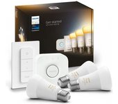 Kit básico de bombilla LED inteligente PHILIPS Hue White Ambiance - E27 x3 y control remoto Hue