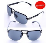 Gafas de sol protectoras Gafas de sol sin montura Gafas personalizadas de moda Gafas de sol polarizadas Gafas de sol de conducción para hombres gris