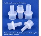 10 piezas/lote de conectores de tubo de riego por goteo de jardín, de 9,5 a 25 mm, planos a 8 a 25 mm, Pagoda, accesorios para tanque de acuario, junta de manguera de bomba de aire P9.5-8mm (10 Pieces)