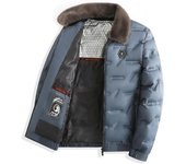 Chaqueta vieja acolchada de algodón para hombre, cuello de lana acolchado, ropa acolchada de algodón de grafeno para invierno XL