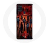 Coque pour Samsung Galaxy A21S Stranger Things Affiche Equipages Fan Art Saison 4