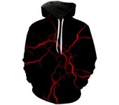 Sudadera con capucha con estampado 3D de relámpago para hombre, sudaderas de moda, jersey de manga larga para niño y niña, sudaderas con capucha, chaqueta con capucha informal L