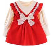 Vestidos para niñas Ropa para niños Vestido de princesa de manga larga versión coreana L