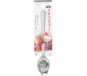 Cuchara de metal perlado Cuchara de fresa Acero inoxidable Apto para lavavajillas Fabricado en Japón Largo total 15 x Ancho x Alto Mi elección 2,5 1,5 cm B-5712 plata