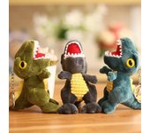 Lindo colgante de dinosaurio de dibujos animados, muñeco de peluche, muñeco de trapo, muñeco Tiranosaurio Rex, llavero, bolsa, decoración colgante 14 cm, Tyrannosaurus rex