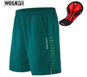 Pantalones cortos para bicicletas para hombres con acolchado de gel 3D y forro de malla transpirable secado rápido pantalones cortos de bicicleta holgados XL negro