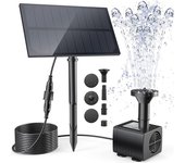 Kit de bomba de agua de Fuente Solar, fuente de agua alimentada por energía Solar con estaca para Baño de aves al aire libre, estanque, piscina, jardín, tanque de peces negro