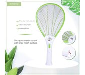 Matamoscas eléctrico de ABS de tres capas, malla grande, antidescargas eléctricas, suministros instantáneos para jardín, matamosquitos