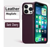Funda de cuero Magsafe de lujo para Apple IPhone15 14 Pro Max 13 12 13pro cubierta protectora de teléfono de carga magnética for 14 Pro Max negro