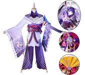 Juego Genshin Impact Raiden Shogun, disfraz de Cosplay, peluca Baal, disfraz de Cosplay, vestido tipo Kimono Sexy para mujer, uniforme para fiesta, juego de rol L-Baal Costume
