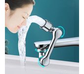 Grifo de extensión giratorio de 1080 grados, cabezal rociador, adaptador Universal para extensión de grifo de baño blanco