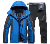 Trajes de montañismo al aire libre de otoño e invierno para hombre, ropa de trabajo, trajes de algodón de gran tamaño, chaquetas térmicas + pantalones térmicos, conjunto de 2 piezas M verde