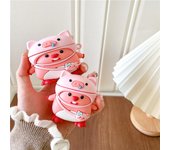 Funda de silicona 3D para Airpods de 3.ª generación, funda con dibujos animados de 2.ª generación, funda para Airpods Pro de 2.ª generación con llavero. For Airpods 1 2 color rosa