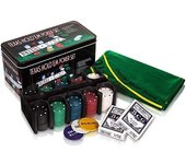 Juego de Poker caja 200 Fichas con Mat y Cartas juego de cartas