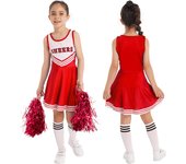Disfraz de animadora para niñas, vestido de baile de retales y calcetines, trajes de baile 9-10 Years azul