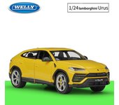 Coche en miniatura de aleación Welly Lamborghini URUS a escala 1/24, vehículos de juguete de Metal fundido a presión, modelo de coche, colección de alta simulación, regalos para niños 1/24-19.5x7.8x6.4cm amarillo