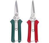Tijeras de podar de cabeza recta de 190 mm, mango antideslizante, acero inoxidable, tijeras de podar para jardín, bonsái, para uso doméstico