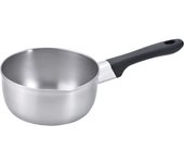 Olla Yukihira de acero inoxidable Wahei Freiz Tsubamesanjo de 16 cm, compatible con IH y gas, fabricada en Japón. Tsubamesan EM-012 plata