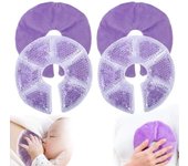 Almohadillas para terapia mamaria, almohadillas de Gel para lactancia materna en frío y caliente, elementos esenciales para la lactancia materna y recuperación posparto, alivio del dolor de enfermería 1PCS color rosa