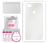 apgo Protective Skin Sticker for the back compatible with Xiaomi Mi 8 Lite, Wrap Film, Foil, Vinyl - Pattern Matte Transparent