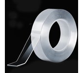Cinta adhesiva de doble cara ultratransparente nano: resistente al agua, resistente y sin dejar rastros 2cm x 1m