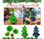 Adornos navideños danzantes impresos en 3D. Las decoraciones de escritorio móviles para árboles de Navidad son adecuadas para regalar. One Size