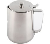 Jarra de café de acero inoxidable para espumar leche con tapa para café con leche(2000ml)
