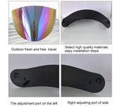 Reemplazo de visera de lente para casco de motocicleta, protección contra el viento, Anti-UV, antiarañazos, para casco de motocicleta KYT varios colores