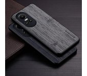 Funda para oppo Reno 10 Pro Reno10 Pro Plus 5G funda con patrón de madera de bambú funda de teléfono de cuero de lujo para oppo reno 10 pro funda capa Reno 10 negro