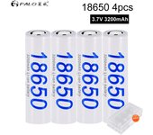 PALO 3.7V 18650 Batería 3200mah Batería de litio recargable batería de litio para linterna antorcha acumulador celda Dropshi blanco