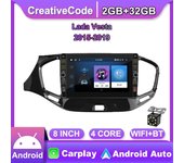 Radio estéreo para coche Android 2 Din de 8 pulgadas para Lada Vesta 2015-2019 con botón perilla navegación GPS reproductor de vídeo Multimedia Carplay 2 + 32GB 1+32GB