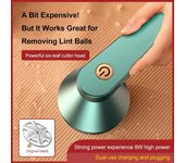 Recortadora de bolas de pelo, eliminador de pelusas de ropa recargable por USB, máquina de afeitar de 6 cuchillas a prueba de herrumbre blanco