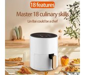 Freidora de aire grande de 6 l, freidora de aire digital multifunción sin aceite, horno eléctrico, deshidratador, freidora de aire con panel táctil LED