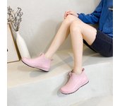 Zapatos de lluvia para mujer, botas de goma impermeables, zapatos planos informales sin cordones para mujer, botas de lluvia para mujer, chanclas de jardín con aislamiento, botas de lluvia 36