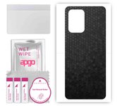 Adhesivo protector trasero apgo compatible con Xiaomi Redmi Note 11T Pro+, film envolvente, lámina, vinilo - Patrón de panal negro