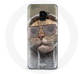 Coque pour Samsung Galaxy A8 Plus Chat avec une capuche photo drole Animaux