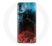 Coque pour Huawei p30 lite fond de texture abstraite rouge noir bleu