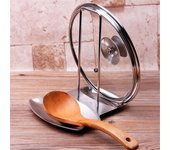 Tapa de olla de acero inoxidable, soporte para tapa, soporte para cuchara, organizador de estufa, almacenamiento, reposa cucharas de sopa 1PC