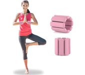 1 par de pesas ajustables para muñecas y tobillos Pulseras con peso (Unisexo), Sacos de arena para muñecas en el gimnasio (1 libra cada uno), Pulseras usables para gimnasio negro