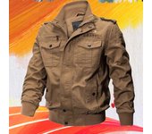 Chaqueta vaquera para hombre, chaquetas vaqueras de motocicleta a la moda, chaqueta vaquera informal informal para hombre, abrigo de abrigo para hombre M caqui
