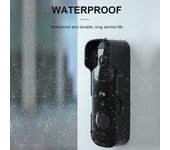 Timbre con video inteligente para el hogar, inalámbrico, con cámara WiFi, resistente al agua, para exteriores, con aplicación Tuya y control inteligente. negro