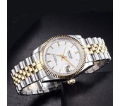 Parnis 36mm reloj mecánico automático para hombre marca de lujo reloj de pulsera de acero inoxidable con cristal de zafiro para negocios para hombre