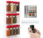 Organizador de estante de especias de 4 capas, colgador de puerta de armario de pared, juego de ganchos con Clip para tarros de especias, soporte de almacenamiento, pinza, accesorios de cocina