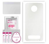 apgo Protective Skin Sticker for the back compatible with Motorola Moto Z3 Play, Wrap Film, Foil, Vinyl - Pattern Matte Transparent